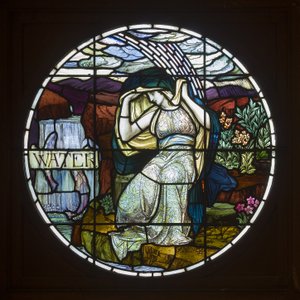 Biddulph Grange, James Powell & Sons, John William Brown (1842-1928), Water, 1903, jugendstil