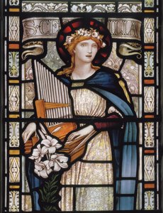 St Cecilia, 1890 (farget glass)