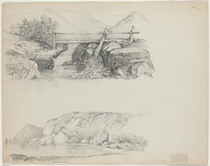Bro over Rocky Stream [øverste verso]