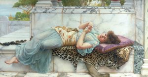 'De forlovede', 1892 av John William Godward