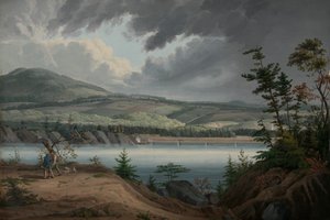Utsikt over Cohoes, ca. 1820.