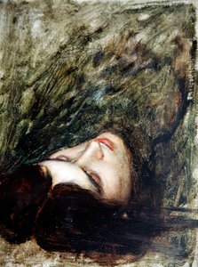 Head of Orpheus - a Sketch, ca. 1899-1900 (olje om bord) av John William Waterhouse