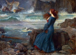 Miranda - The Tempest (Shakespeare) - Peinture av John William Waterhouse av John William Waterhouse