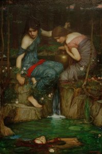 Nymfer som finner hodet til Orfeus av John William Waterhouse
