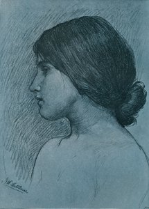 Study of a Head, c1899 av John William Waterhouse