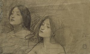 Studie av to nymfer for 