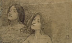 Studie av to nymfer for 