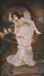 The Lady of Shalott ser på Lancelot, 1894, c1930. av John William Waterhouse