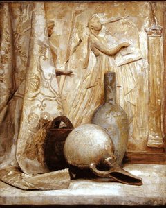 Still Life of Pots (olje på lerret) av John William Whiteley