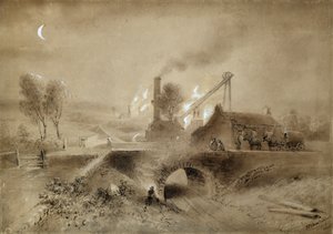 Pithead og jernbane av John Wilson (after) Carmichael