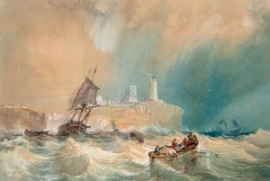En handelsbrigg går tom for Tynemouth av John Wilson Carmichael