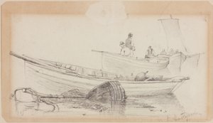 Båter og bøye - Hartlepool av John Wilson Carmichael
