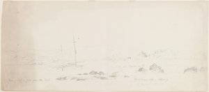 Riding Out a Gale from the East Mossmans Hole-Oldang av John Wilson Carmichael