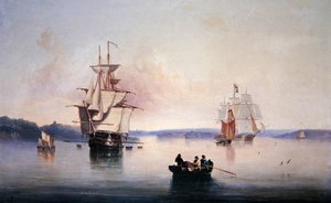 Saltash Creek - nær Plymouth av John Wilson Carmichael