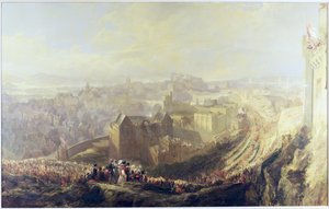George IVs inntreden i Edinburgh fra Carlton Hill, 1822