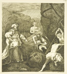 Hogarths altertavle - Sealing the Tomb (penn og blekk på papir) av John Withers