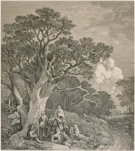 Sigøynere i en skog, etter Thomas Gainsborough, c1740-1780.