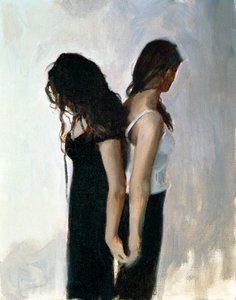 Back to Back (olje på lerretstavle) av John Worthington