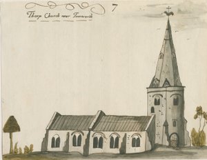 Thorpe Constantine Church: akvarellmaleri, ndc 1784]