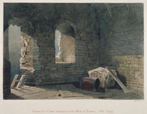 Innvendig visning av et tårn som tilhører London Wall ved Old Bailey, City of London, 1851 av John Wykeham Archer