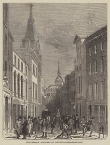 Pittoreske skisser av London, Lombard-Street av John Wykeham Archer