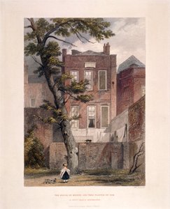 Utsikt over Miltons bolig, Petty France, Westminster, London, 1851 av John Wykeham Archer