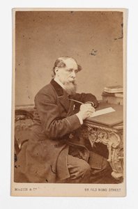 Carte-de-visite av Charles Dickens, av John & Charles Watkins