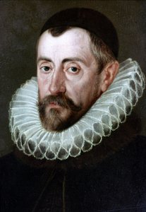 Sir Francis Walsingham (v.1532-1590), engelsk politiker (maleri av J.de Critz).London National Portrait Gallery