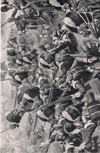 Slaget ved Alma, 20. september 1854: The advance of the 93rd Highlanders, illustrasjon fra British Battles on Land and Sea, 1915