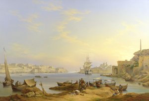 Grand Harbour, Valletta, Malta, 1850