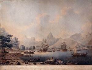 En utsikt over Moorea, 1787