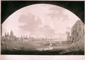 City of London fra Blackfriars Bridge, 1795