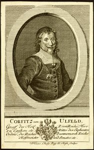 Portrett av Corfitz Ulfeldt 1606-1664. av Jonas Haas