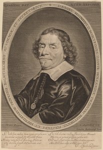 Daniel Heinsius av Jonas Suyderhoff after Jacob Fransz van der Merck