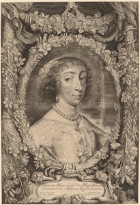 Henrietta Maria, dronning av England av Jonas Suyderhoff after Sir Anthony van Dyck