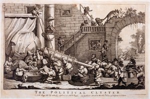The Political Clyster, trykk laget av William Hogarth, 1757 av Jonathan Swift
