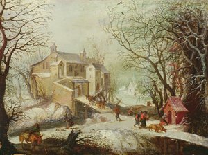 Vinterlandskap av Joos or Josse de Momper
