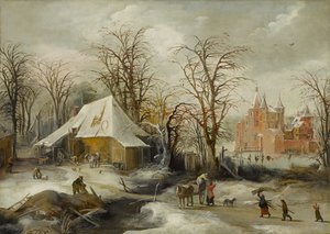 Vinterlandskap, ca 1625-1630 (olje på lerret)