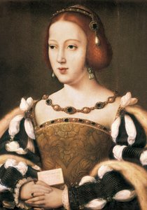 Portrett av Eleanor av Østerrike (olje på tre) av Joos van Cleve