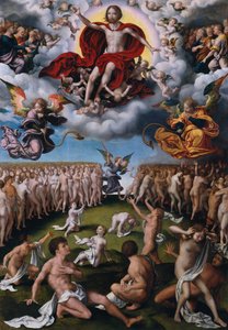 Den siste dommen, ca. 1520-25. av Joos van Cleve