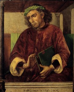 Portrett av Virgil (Virgilio, 70-19 f.Kr.), romersk poet og forfatter. Maleri av Just Ghent (1435-1480) Ec. Flam av Joos van Gent (fl.1460 75)