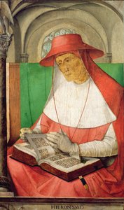 Portrett av St. Hieronymus (347-420) ca. 1475 (panel)