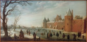 Skatere i vollgraven av Joost Cornelisz. Droochsloot