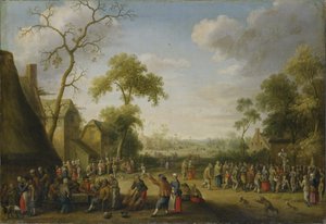 Landsbyscene, 1637 av Joost Cornelisz. Droochsloot