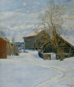 Hus i et vinterlandskap av Jorgen Sorensen
