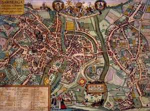 Kart over Bamberg, fra 