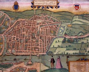Kart over Rouen, fra 