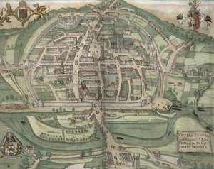 Kart over Exeter, fra 