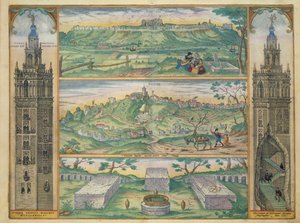 Kart over Forata og Jeresa fra 'Civitates Orbis Terrarum' av Georg Braun (1541-1622) og Frans Hogenberg (1535-90), 1565