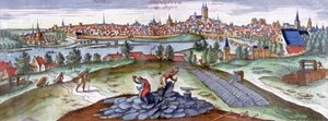 Skiferkarriere i Angers, ca. 151 (gravering) av Joris Hoefnagel